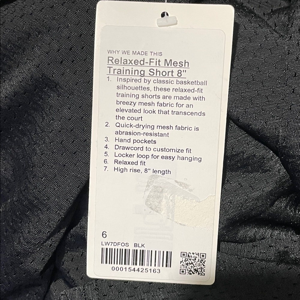 NWT Lululemon Relaxed Fit Mesh Training 8” Shorts Pockets Black Size 6 - Picture 10 of 11